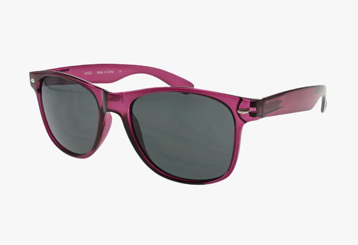 purple Classic Flex Hinge Rectangular Color Wholesale Sunglasses