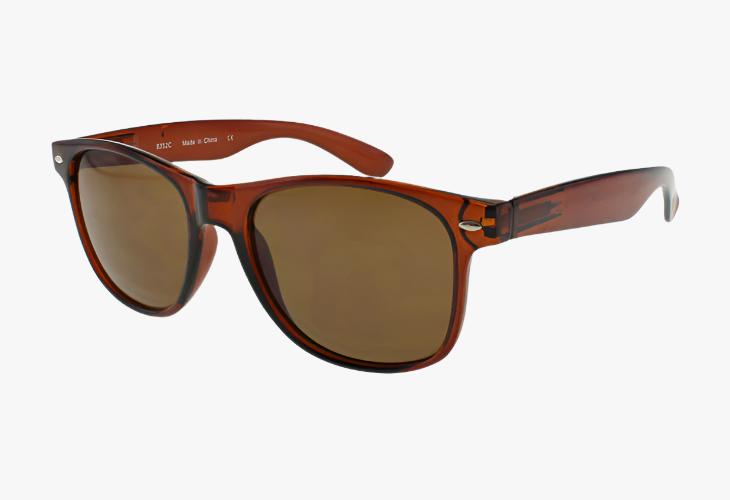 brown Classic Flex Hinge Rectangular Color Wholesale Sunglasses