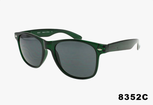 green Classic Flex Hinge Rectangular Color Wholesale Sunglasses