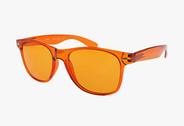 orange Classic Flex Hinge Rectangular Color Lens Wholesale Sunglasses