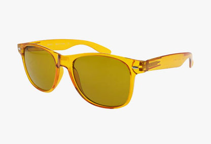 yellow Classic Flex Hinge Rectangular Color Lens Wholesale Sunglasses