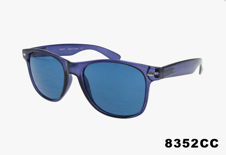 blue Classic Flex Hinge Rectangular Color Lens Wholesale Sunglasses