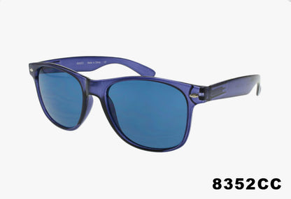 blue Classic Flex Hinge Rectangular Color Lens Wholesale Sunglasses