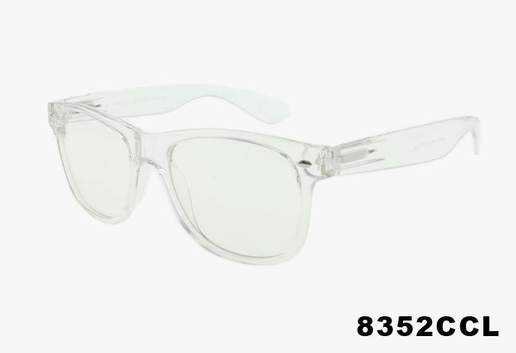 clear frame Classic Flex Hinge Rectangular Clear Wholesale Sunglasses