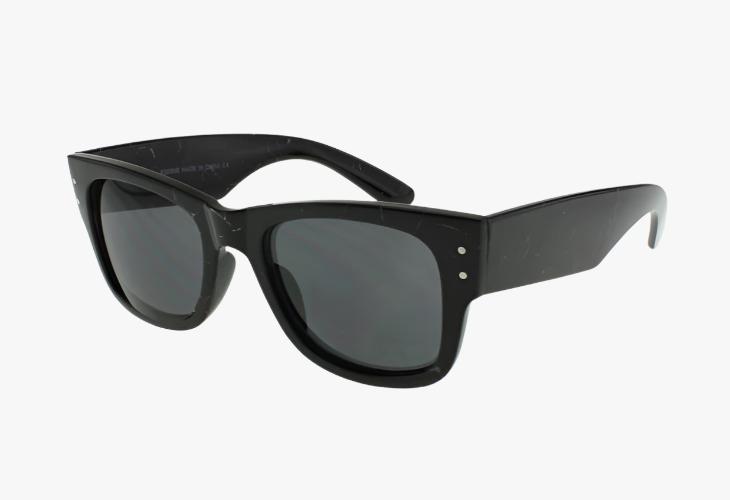 black Wholesale Medium Classic Square Print Sunglasses