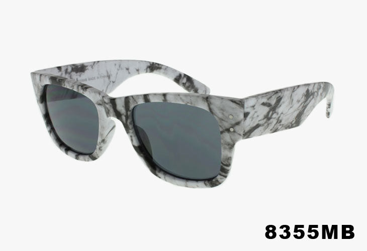 white marble print Wholesale Medium Classic Square Print Sunglasses