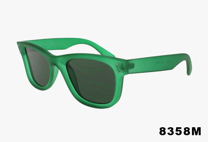 green Wholesale Fashion Inverse Curve Lens Matte Sunglasses