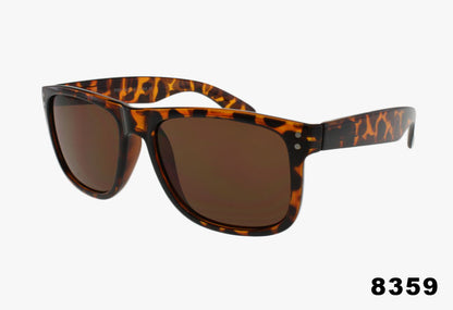 8359 - Wholesale Square Fashion Flex Temple Sunglasses