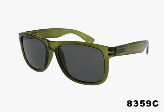 8359C - Wholesale Square Fashion Flex Temple Sunglasses