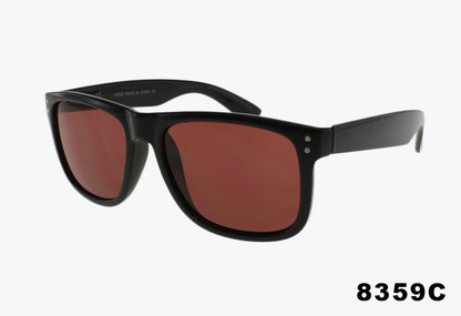 8359C - Wholesale Square Fashion Flex Temple Sunglasses