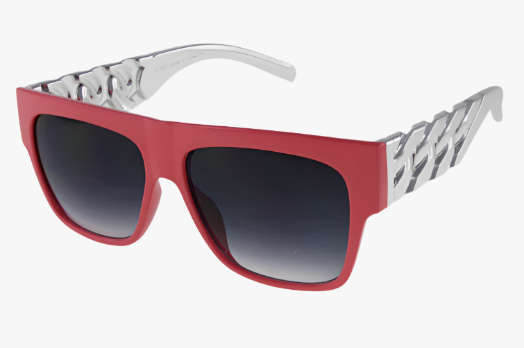 pink Wholesale Fashion Flat Top Chain Link Sunglasses