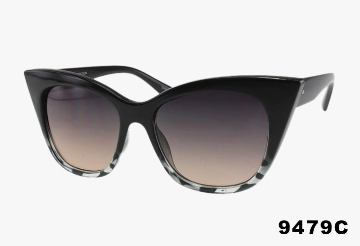 black Wholesale Fashion Exaggerated Cat Eye Color Sunglasses