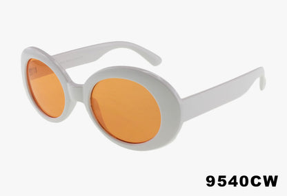 white orange Wholesale Fashion Medium Oval Color Sunglasses