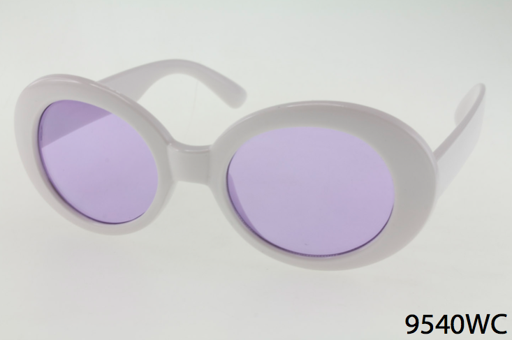 white purple Wholesale Fashion Medium Oval Color Sunglasses