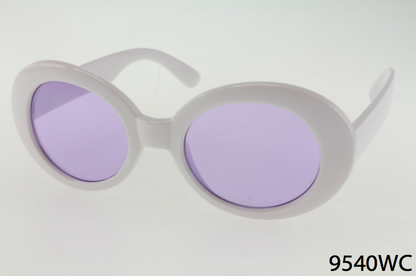 white purple Wholesale Fashion Medium Oval Color Sunglasses