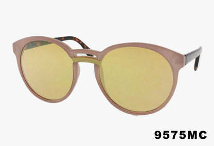 beige Wholesale Round Single Piece Lens Sunglasses