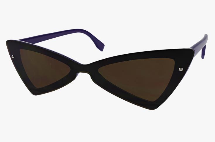 purple Wholesale Slim Triangle One Piece Lens Sunglasses