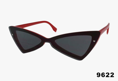 red Wholesale Slim Triangle One Piece Lens Sunglasses