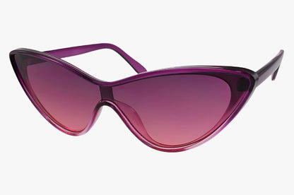 purple Wholesale Fashion Cat Eye Shield Ombre Sunglasses