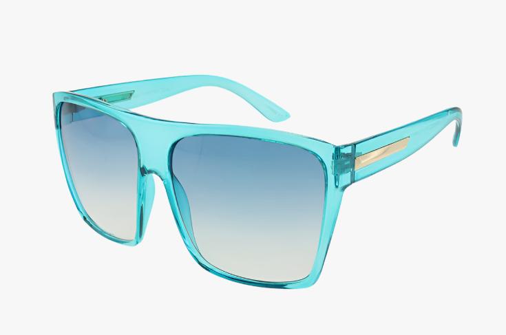 blue Large Wholesale Square Frame Fashion Color Sunglasses