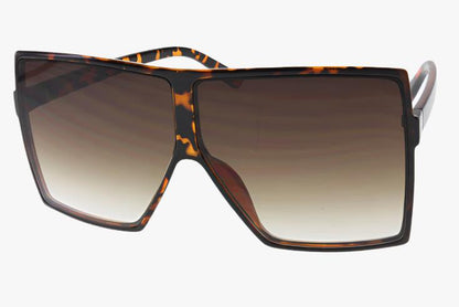 tortoise Large Rectangle Flat Top Wholesale Sunglasses