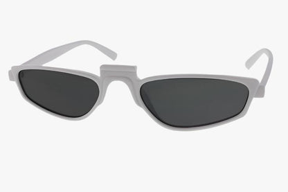 white Wholesale Slim Skinny Rectangular Sunglasses