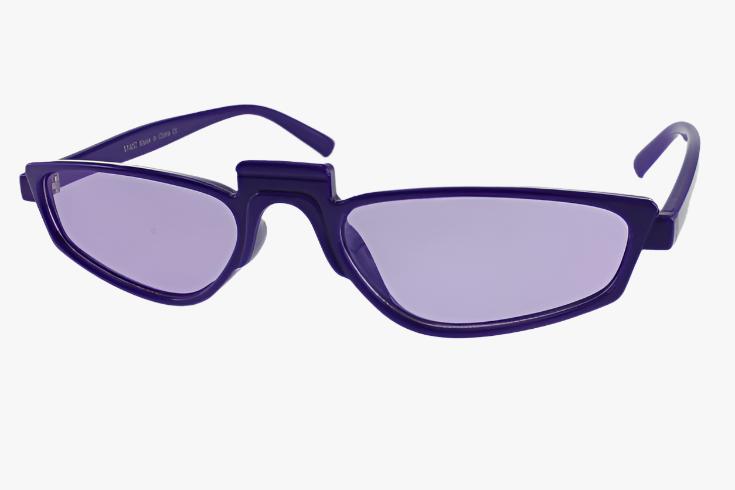 purple Wholesale Slim Skinny Rectangular Color Sunglasses