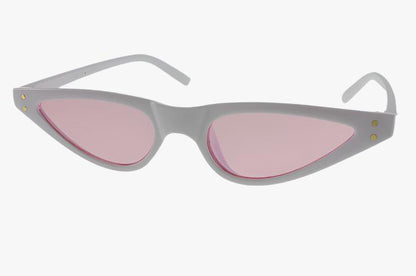 pink Wholesale Slim Thin Frame Cat Eye Color Sunglasses