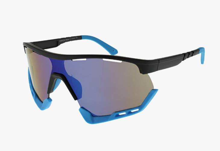 blue Wholesale One Piece Lens Sport Shield Sunglasses