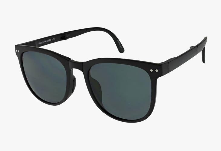 black Wholesale Oval Folding Sunglasses