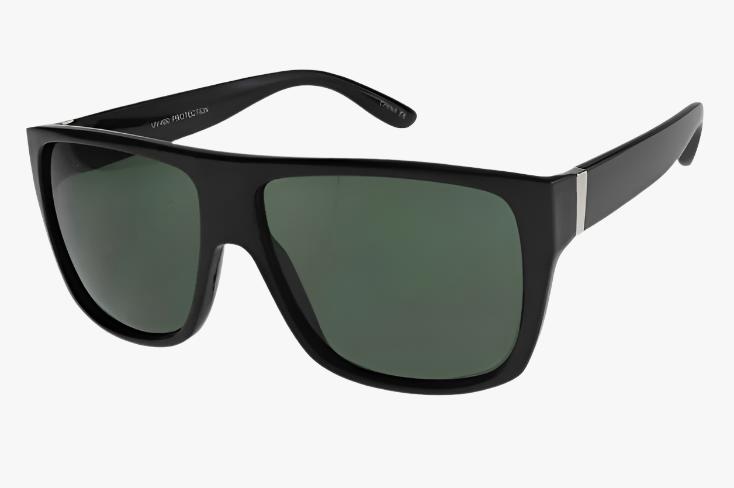 green Classic Rectangle Flat Top Wholesale Sunglasses