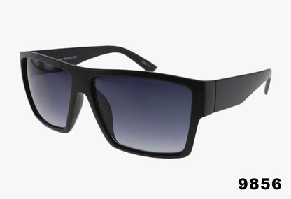 black Wholesale Classic Flat Top Rectangle Sunglasses