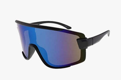 blue mirror Wholesale Large Wrap Shield Sport Sunglasses