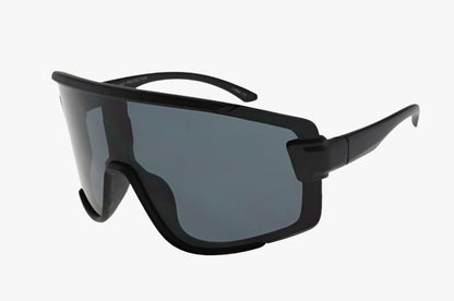 black Wholesale Large Wrap Shield Sport Sunglasses