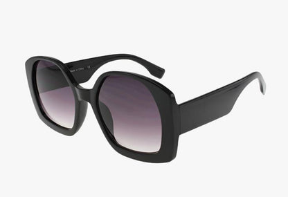 black Wholesale Fashion Rounded Geometric Sunglasses