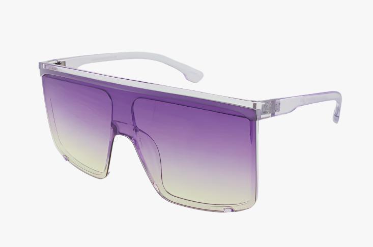 purple Fashion Shield Style Color Wholesale Sunglasses