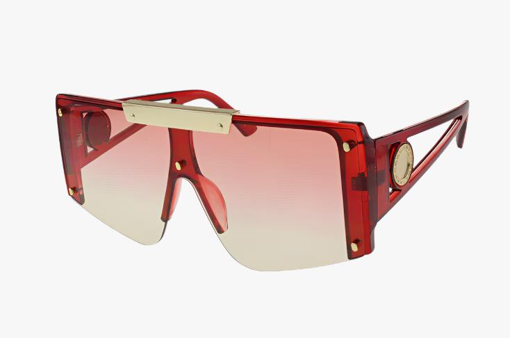 red Wholesale Large Fashion Lux Shield Sunglasses