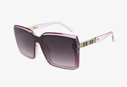 smoke lens Wholesale Square Frame Enamel Temple Sunglasses