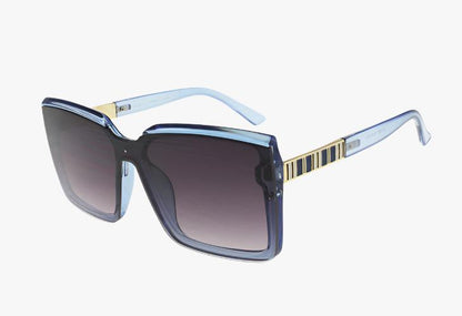 blue Wholesale Square Frame Enamel Temple Sunglasses