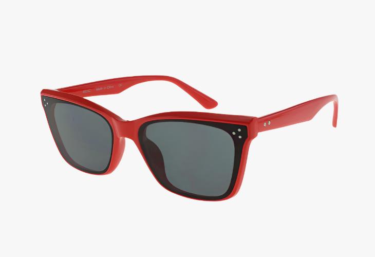 red Medium Rectangle Fashion Cat Eye Wholesale Sunglasses