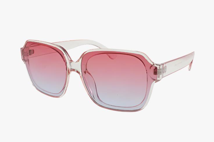 pink Wholesale Fashion Square Flush Lens Sunglasses