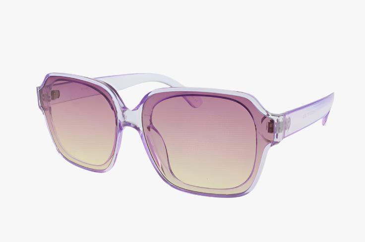 purple Wholesale Fashion Square Flush Lens Sunglasses