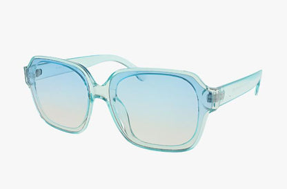 blue Wholesale Fashion Square Flush Lens Sunglasses