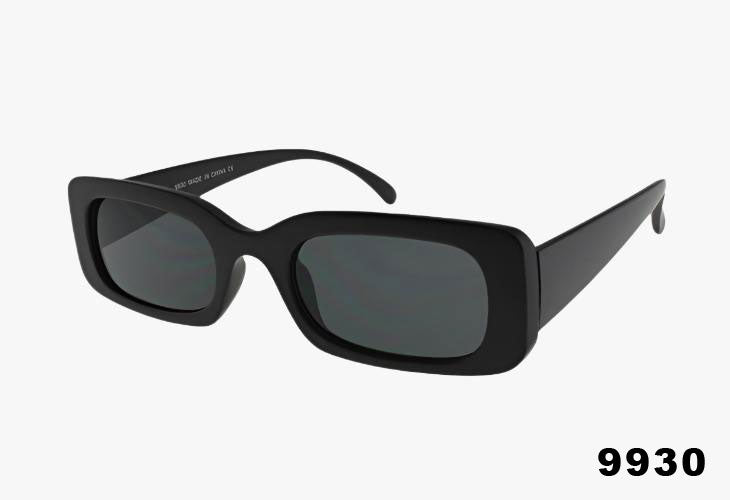 matte black rectangle sunglasses