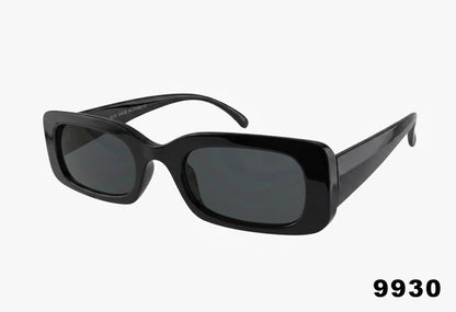 gloss black rectangle sunglasses
