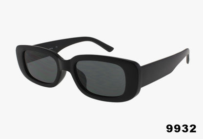 9932 - Wholesale Designer Slim Trendy Rectangular Sunglasses
