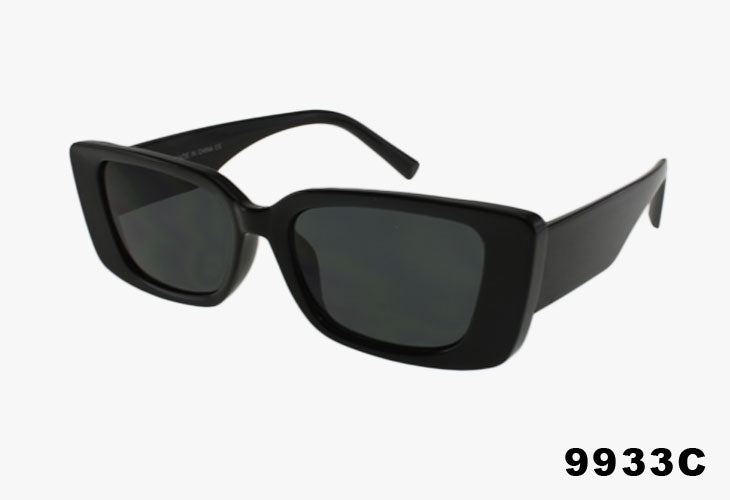 Black sunglasses with a white background