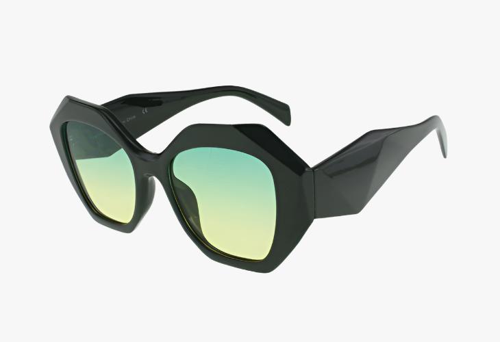 green gradient Wholesale Fashion Angular Geometric Sunglasses