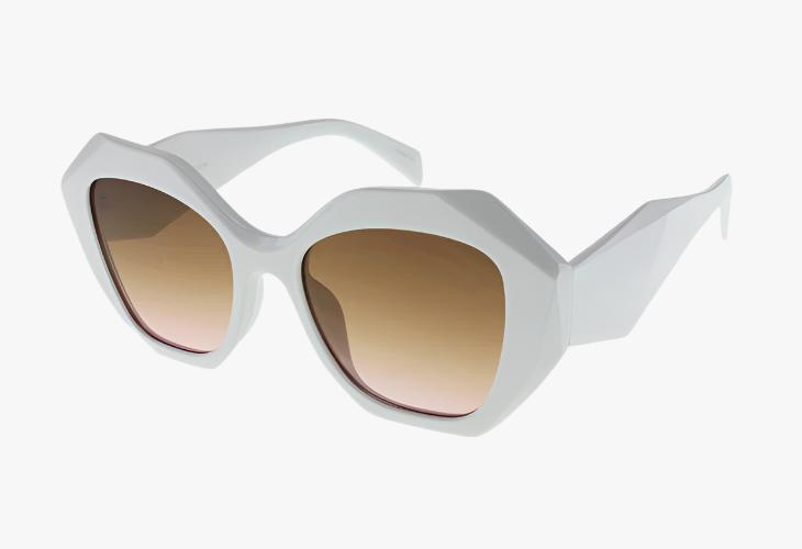 white Wholesale Fashion Angular Geometric Sunglasses