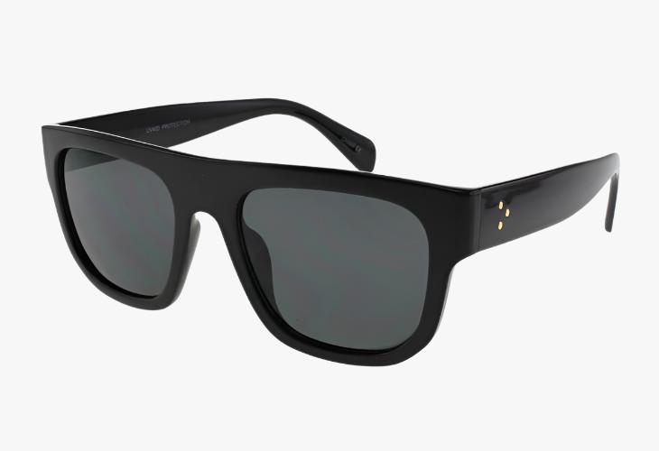 black Wholesale Classic Rounded Square Frame Sunglasses